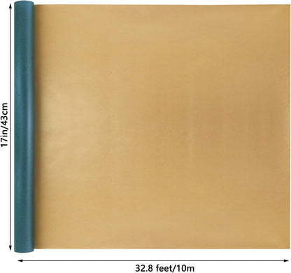 NESCCI Dark Green & Gold Matte Wrapping Paper,Double Sided Solid Color Pearly-Lustre Paper,Gift Wrapping Paper,Perfect for Wedding,Valentine's Day,Birthday,Christmas,Baby Shower(17 Inches X 32.8 Feet)