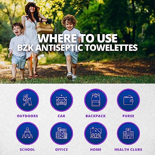 Hand Wipes – (Pack of 100) Benzalkonium Chloride Swabs Individual BZK Single-Use Packets by MEDca (100 Count)