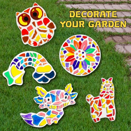 8Pcs Stepping Stones Painting Craft Kit for Kids 4 8 6