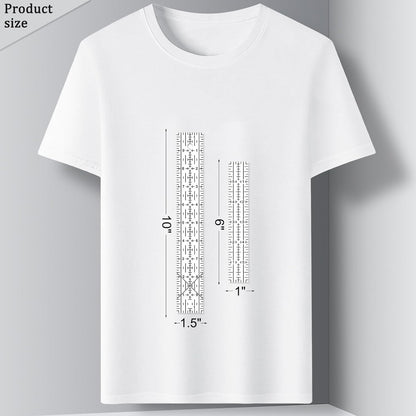 Quilting Rulers, Sewing Ruler, Acrylic Ruler for Sewing and Quilting,Cutting Ruler with Non-Slip Rings (3"x17",1.5"x17",3"x12",1.5"x10",1"x6") (Black and White)