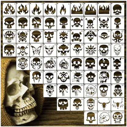 Small Stencils for Painting on Wood Burning Reusable (65 Count)