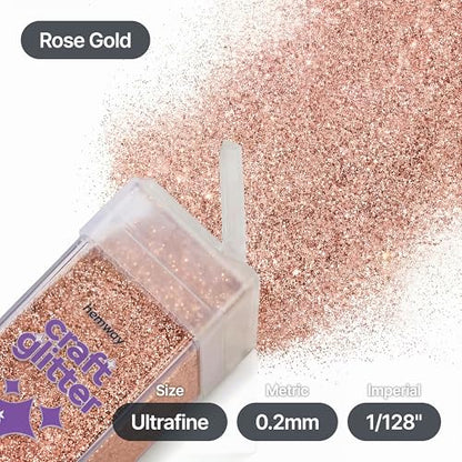 Craft Glitter Shaker Rose Gold 130g Ultrafine (4.5 Ounce)