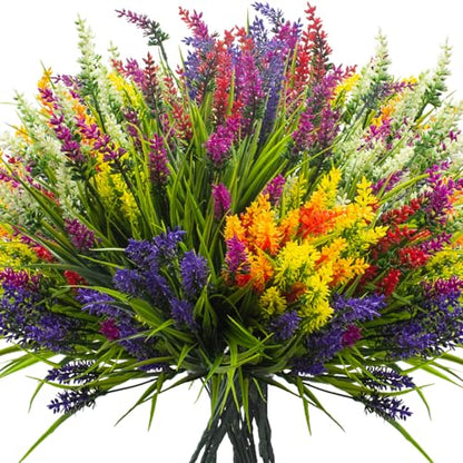 Artificial Lavender Plants with Mixed Color Flowers (24 Count)