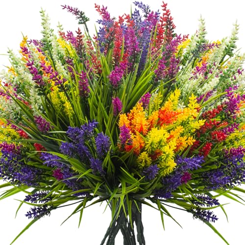 Artificial Lavender Plants with Mixed Color Flowers (24 Count)