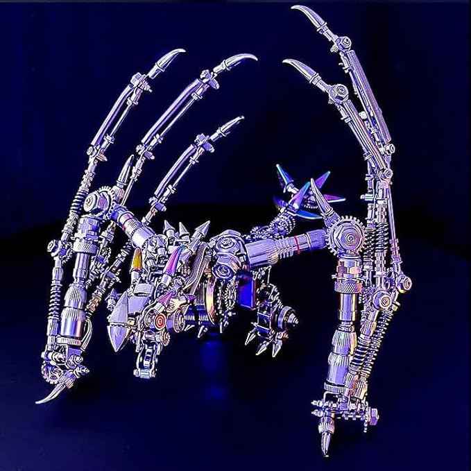 Metalkitor Western Dragon 3D Metal Puzzles for Adults, Wyvern Assembly Model Kit, Jigsaw Crafts Brain Teaser Cyberpunk DIY Ornament, Perfect Room Decor and Gifts(1300+PCS)