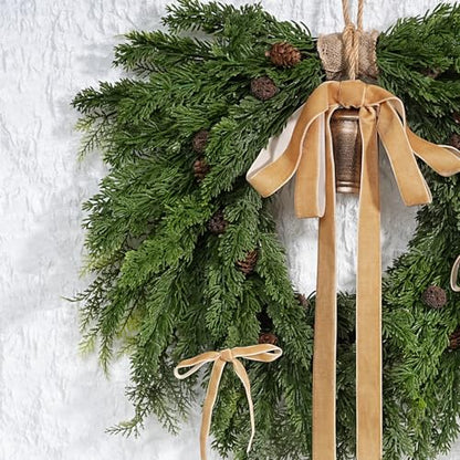 Khaki Thin Velvet Ribbon