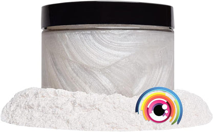 Eye Candy Pigments Premium White Mica Powder - Haku-Gan White (50gr) - for Epoxy, Resin, Soap, Paint, Woodworking, Acrylic Pouring, Bath Bombs, Fishing Lures - DIY Arts and Crafts Additive