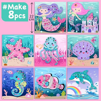 Mermaid Gem Sticker Kit for Kids
