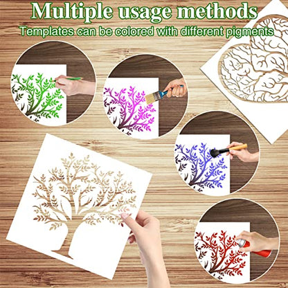 16 Pack Tree of Life Stencils (16 Count)