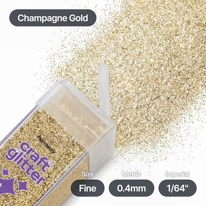 Craft Glitter Shaker Champagne Gold 130g Fine (4.6 Ounce)
