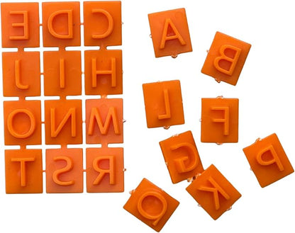 Double-Sided Letter & Number Stone Stamps for Concrete – 40-Piece Alphabet & Number Stamp Set for DIY Stepping Stones, Cement Crafts, Mosaics & Clay