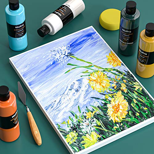 18 Colors Large Bulk Acrylic Paint Set for Artist (152.1 Fl Oz)