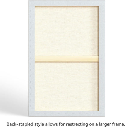 PHOENIX 24x36 Inch 2 Pack Artist Canvas - Extra Large Stretched Canvases for Painting - 3/4 Inch Profile, 100% Cotton 11 Oz. Gesso Primed White Blank Professional Canvas Oil & Acrylic Paints