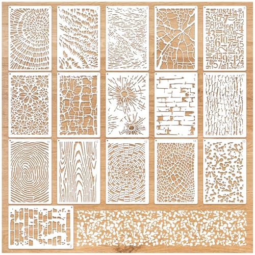 16 Pieces Stencils for Painting (16 Count)