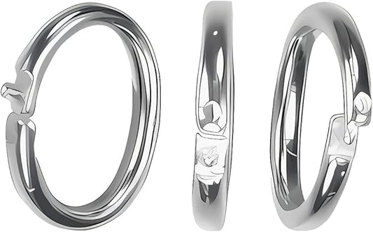 uGems 3 Oval Locking Jump 8x6mm ID Rings Sterling Silver Jewelry Connector Findings for Necklace Bracelet Making Crimp Close Design 3 Pieces SKU ss246-8x6mmov