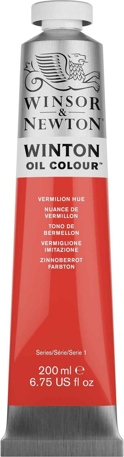 Winsor & Newton Winton Oil Color, 200ml (6.75-oz) Tube, Vermilion Hue