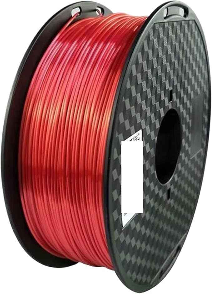 Red Silk PLA 3D Filament 1.75mm, 500g/1Kg Options, Silky Shine, Compatible for 3D Printers & 3D Pens(Red 1000g)