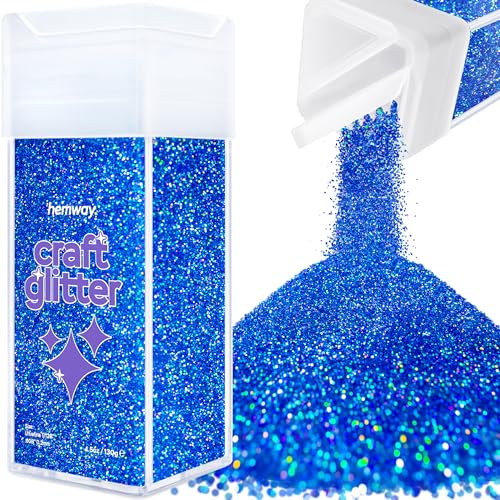 Craft Glitter Shaker Sapphire Blue Holographic 130g Ultrafine (4.5 Ounce)