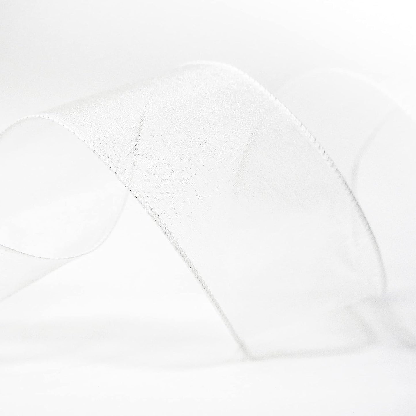 CT CRAFT LLC Sheer Organza Wired Ribbon 2.5" x 50Yards White for Wedding Chair Bow Flora Bouquet Gift Wrapping Christmas Tree Home Decor Wreath - Crafty Corner