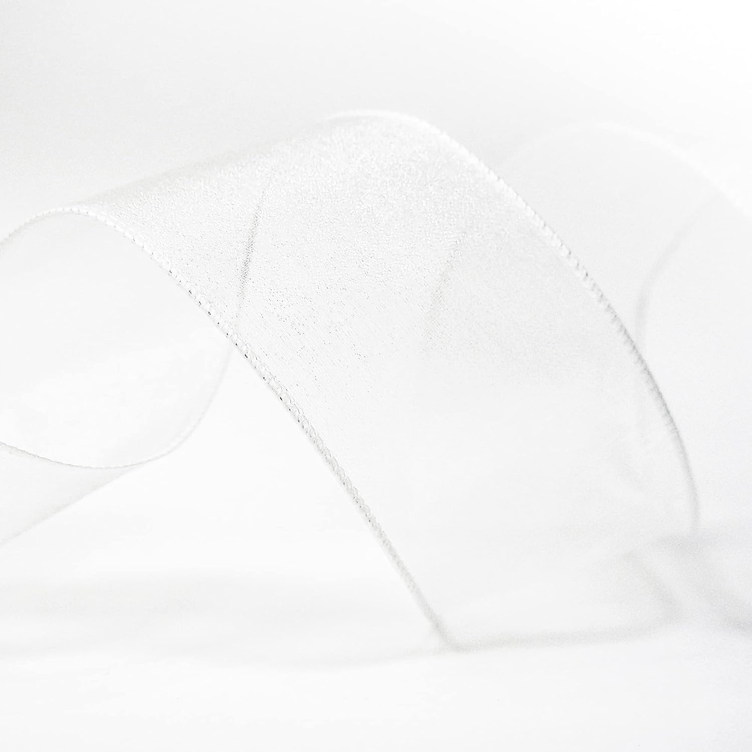 CT CRAFT LLC Sheer Organza Wired Ribbon 2.5" x 50Yards White for Wedding Chair Bow Flora Bouquet Gift Wrapping Christmas Tree Home Decor Wreath - Crafty Corner