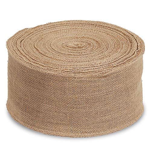 4 Inch Wide 54 Yards Burlap Ribbon (162 Feet)