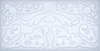 Art Molds for Polyclay Air Dry Clay Plaster Epoxy Resin Fondant Cake Decor Rococo Embellishment