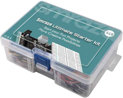 Smraza Ultimate Starter Kit with Tutorial, Breadboard Holder, Jumper Wires, Resistors, DC Motor Compatible with Arduino R3 Project Compatible with Mega 2560 Compatible with Nano