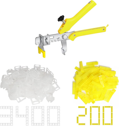 Storystore Tile Leveling System with Tile Pliers - 3400 Piece Tile Spacers Clips and 200 Piece Reusable Wedges, 1/16 Inch Tile Installation Tools Kit