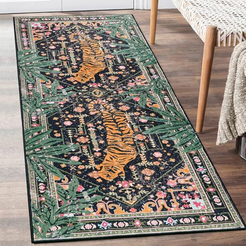 Oriental Tropical Kitchen Runner Rug 2x5 Washable (9.75 Sq Ft)