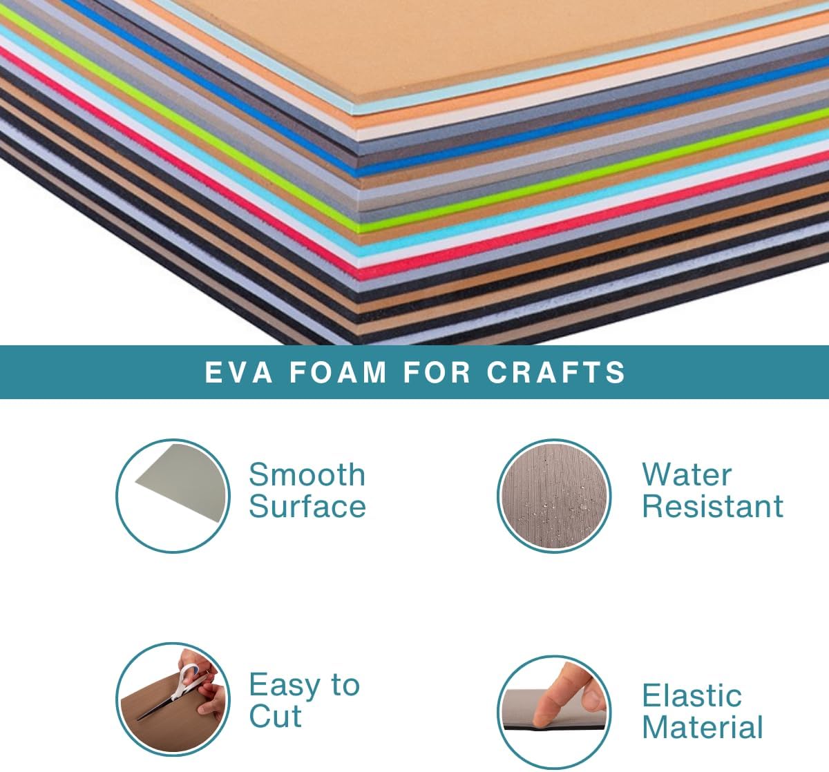 LotusFoam Large 3mm EVA Foam Sheet - 44"x 85" High Density Foam 130 kg/m3 for Cosplay, Costumes, Crafts, Flooring, Outdoor Use - 35 Colors (Pecan) - Pecan - Crafty Corner