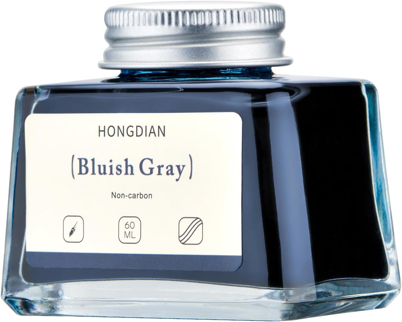 Hongdian Fountain Pen Bottled Ink Bluish Gray, 60ml Fountain Pen Bottled Ink, Non Carbon - Crafty Corner