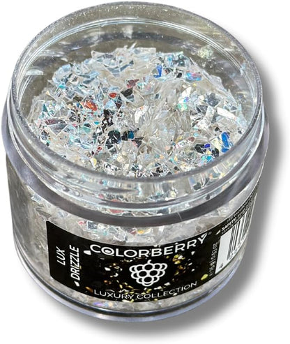 Colorberry Luxury Collection - Small Stone Chips & Glitter to Perfect Your Resin & Jesin Art & Artwork - (Lux Drizzle)