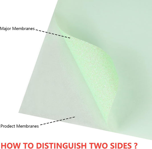 guangyintong Glow Glitter Light Green Heat Transfer Vinyl HTV Rolls, 12" x 8ft Iron on Vinyl for T-Shirts, Glitter HTV Vinyl for All Cutter Machines Easy to Cut & Weed for DIY Design