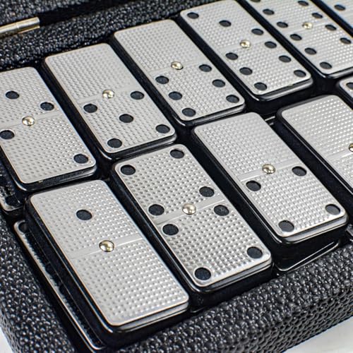 Metal Surface Dominoes Set Double 6