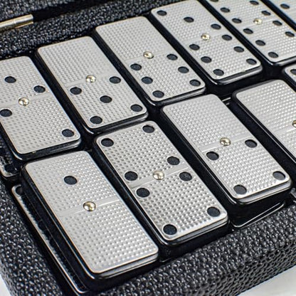 Metal Surface Dominoes Set Double 6