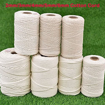 Macrame Cotton Cord 6mm x 109Yards (327 Foot)