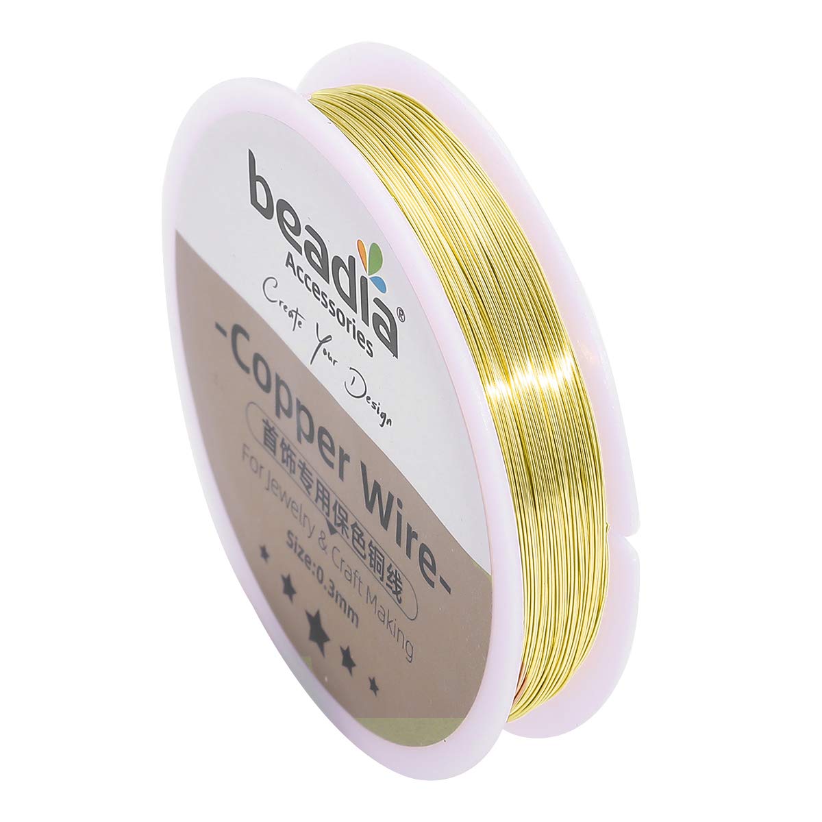Gold Copper Wire 0.3mm Bead Cord for Bracelet Necklace Charm Beading Jewelry Making 54yard - Crafty Corner