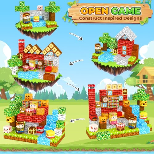 120PCS Magnetic Blocks Kids Games Building Toys for 3 4 5 6 7 8 9 10 11 12 Year Old Boys Girls (120 Count)
