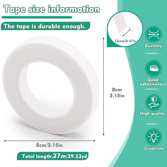 Floral Tape, 1/2inch Flower Tape, White Flower Tape for Bouquet Stem Wrap Floral Arranging Craft Projects Corsages, Wedding Bouquet