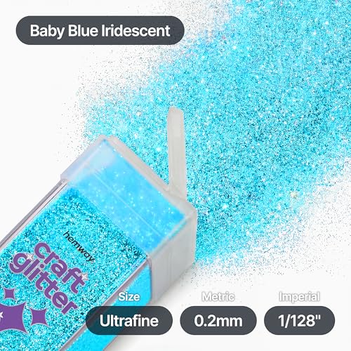 Craft Glitter Shaker Baby Blue Iridescent 130g Ultrafine (4.5 Ounce)