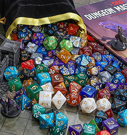 182pcs Polyhedral Dice Set for Dungeon and Dragons MTG Table Games (182 Count)