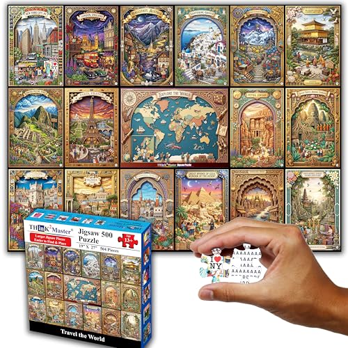 Travel the World 500 pieces Large Format Jigsaw Puzzle