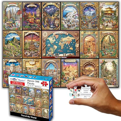 Travel the World 500 pieces Large Format Jigsaw Puzzle