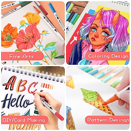 ZSCM 60 Colors Markers for Adult Coloring Books No Bleeding (60 Count)