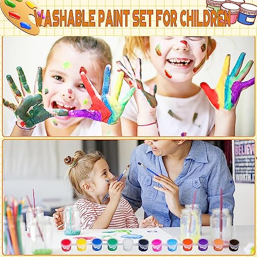145 Pcs Mini Acrylic Paint Set for Kids (12.17 Fl Oz)