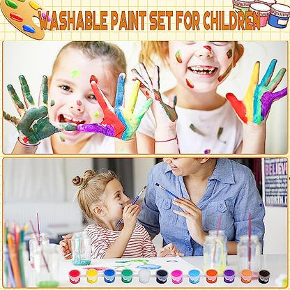 145 Pcs Mini Acrylic Paint Set for Kids (12.17 Fl Oz)