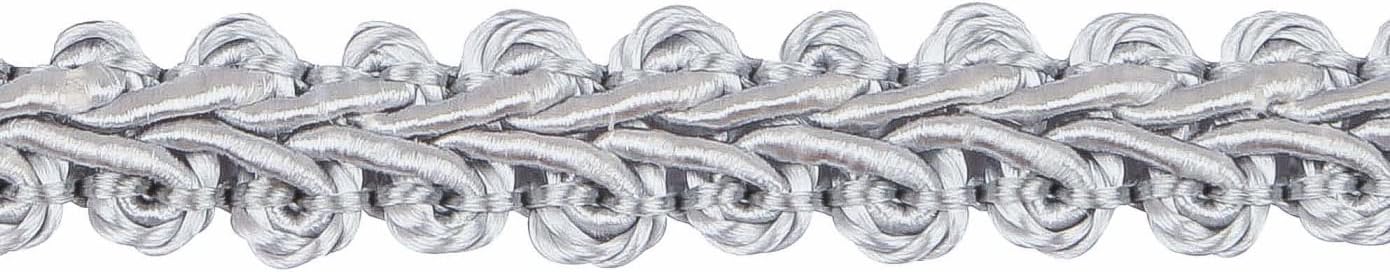BEL AVENIR Braid Trim 1/2 inch 13.6 Yards French Gimp Basic Sewing Polyester DIY Crafts Costume Home Decorative (Sliver) - Crafty Corner