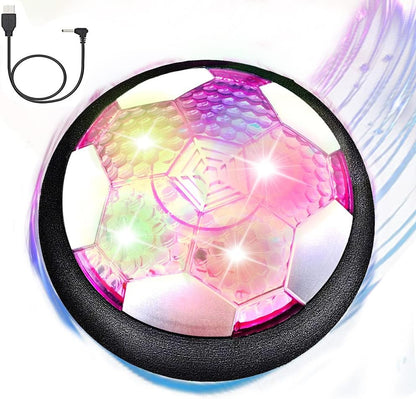 VNVDFLM Hover Soccer Ball Toys for Boys, LED Light Soccer Balls with Soft Foam Bumpers﻿, Indoor Outdoor Air Floating Hover Ball Football Game Kids Gifts Toys for Age 3-12 Year Old Boys Girls（Purple