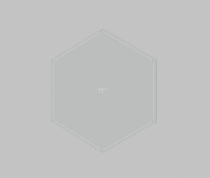 Hexagon Quilting Template Set - 1", 2", 3", 4", 5", 6", 7", 8", 9", 10", 11", 12" with 1/4" Seam Allowance - Durable Acrylic Templates for Quilting, Patchwork, Crafting, & Sewing Projects