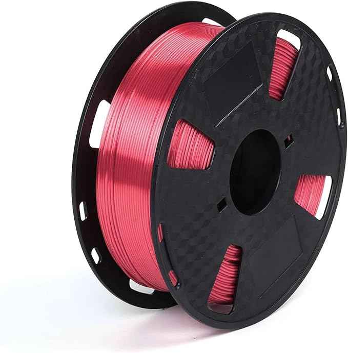 Red Silk PLA 3D Filament 1.75mm, 500g/1Kg Options, Silky Shine, Compatible for 3D Printers & 3D Pens(Red 1000g)
